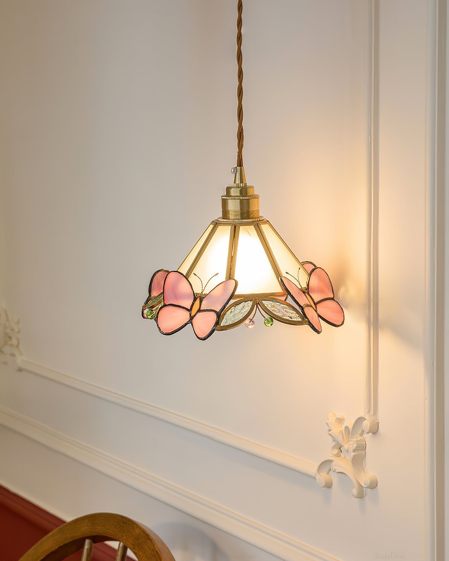 Tiffany Butterfly Stained GlassPendant Light