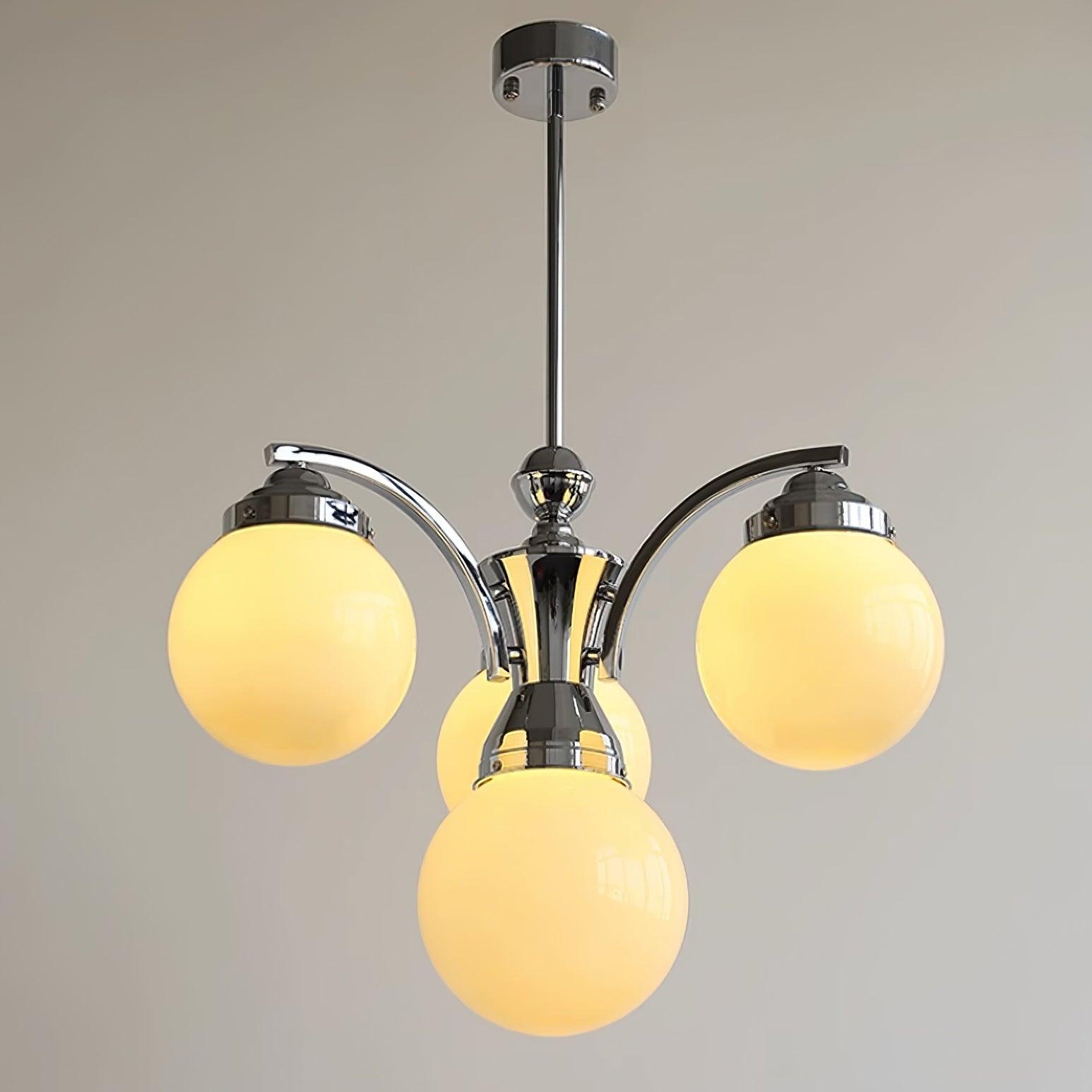 Lustra Chandelier Pink Glass-Neutral Decor