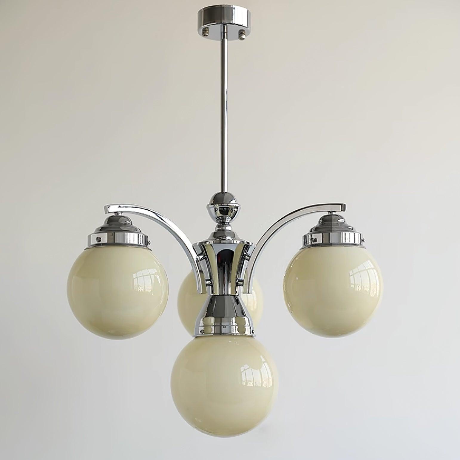 Lustra Chandelier Pink Glass-Neutral Decor