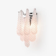 Aurora Wall Sconce Pink Waffle Glass Modern-Neutral Decor