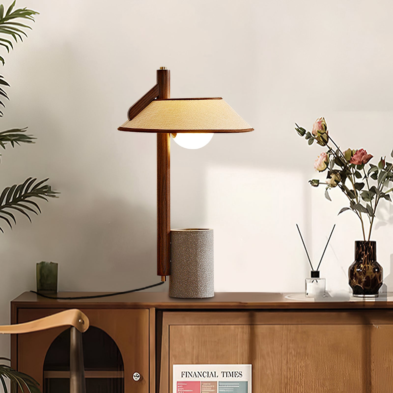 Damon Minimalist Wood Table Lamp-Neutral Decor