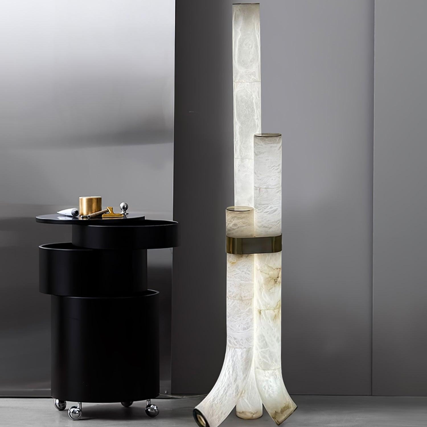 Orion Alabaster Floor Lamp-Neutral Decor