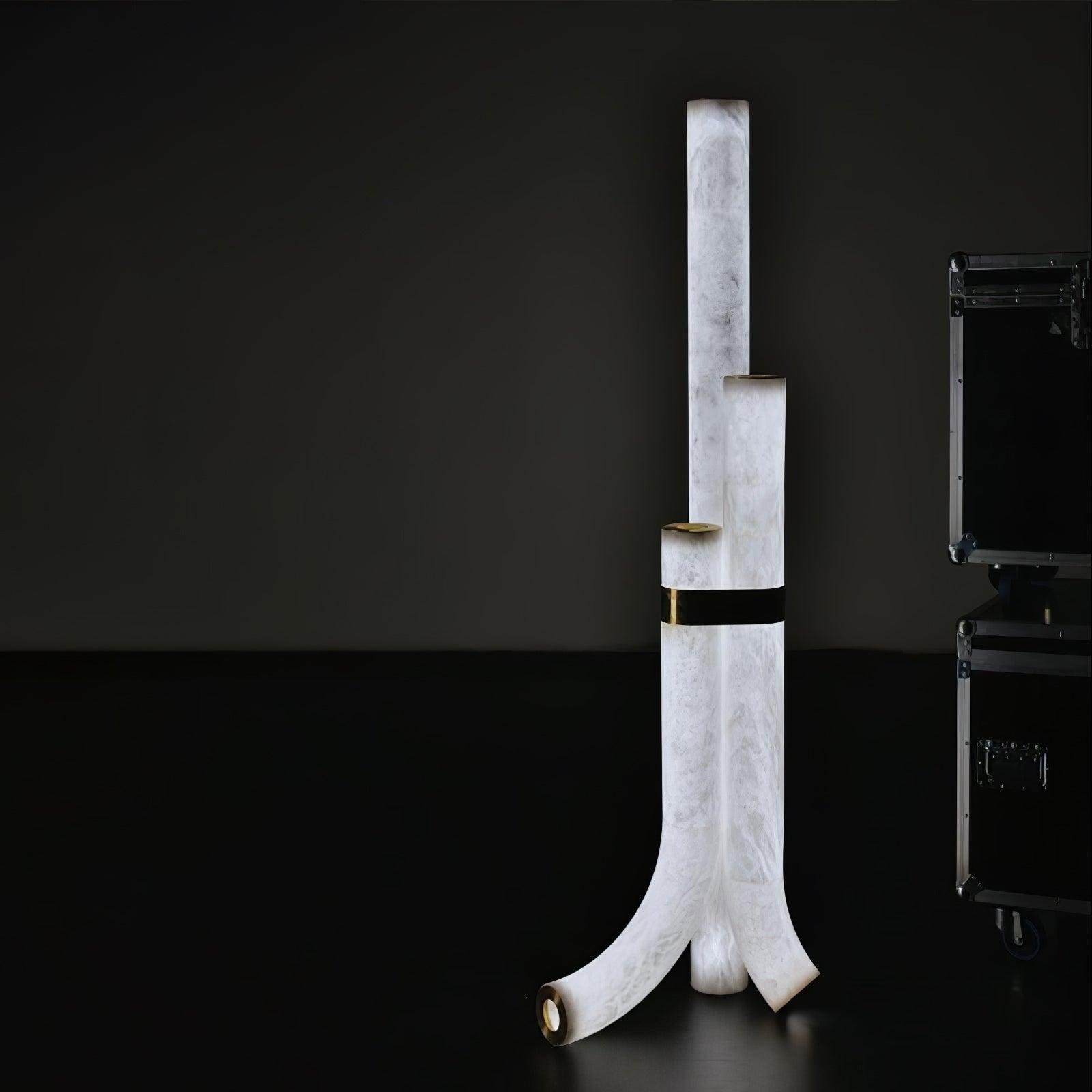Orion Alabaster Floor Lamp-Neutral Decor
