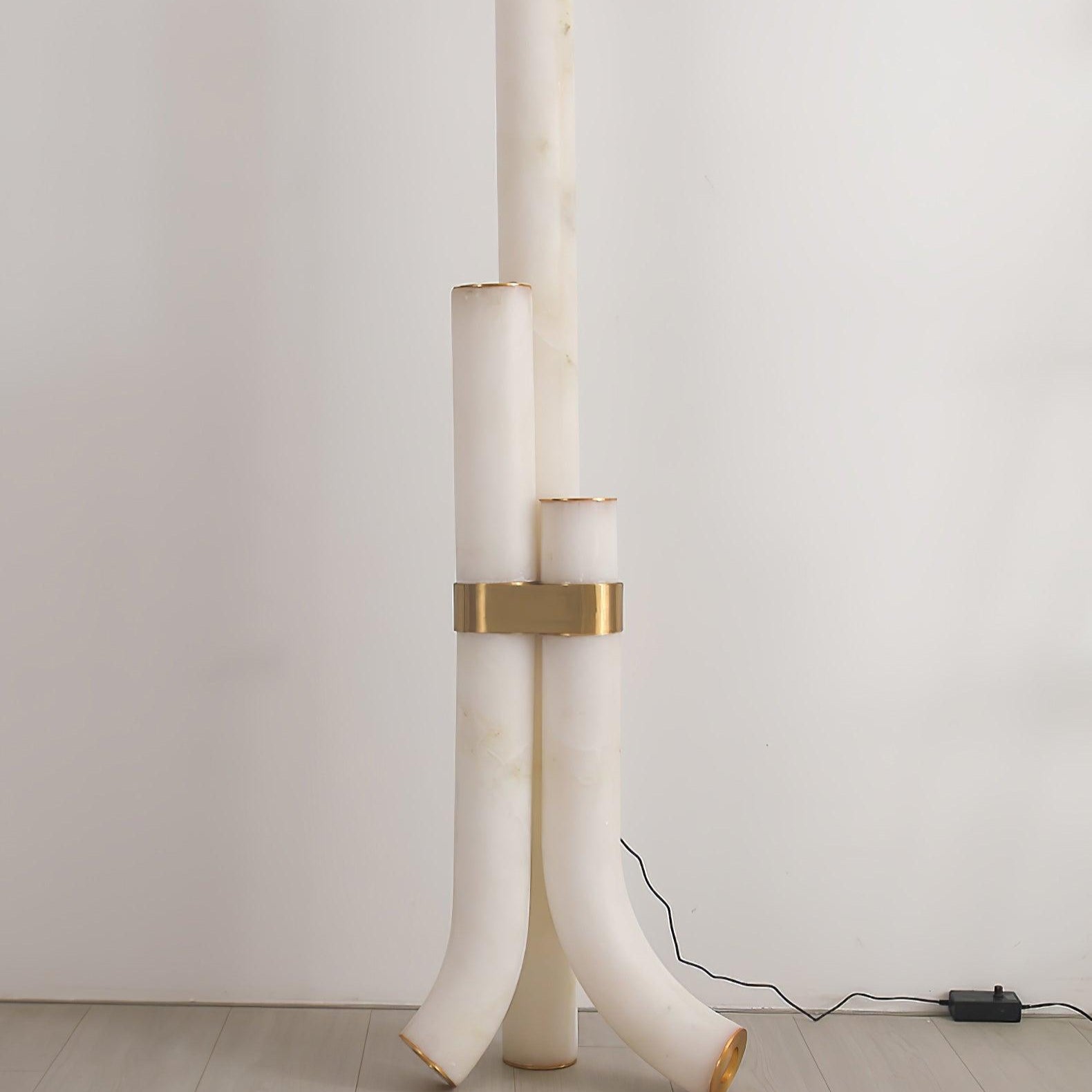 Orion Alabaster Floor Lamp-Neutral Decor