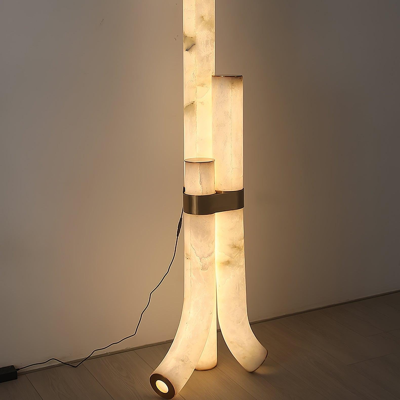 Orion Alabaster Floor Lamp-Neutral Decor