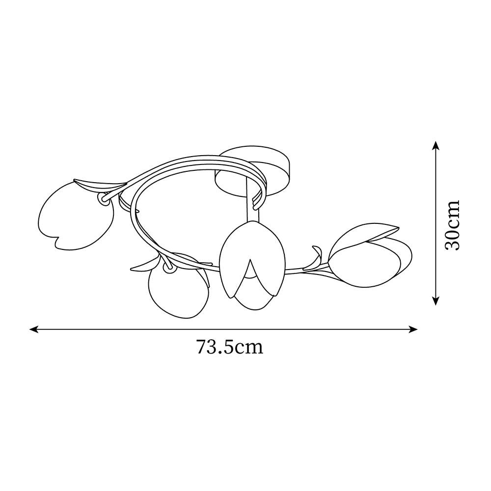 Iris 6-Light Tulip Ceiling Light