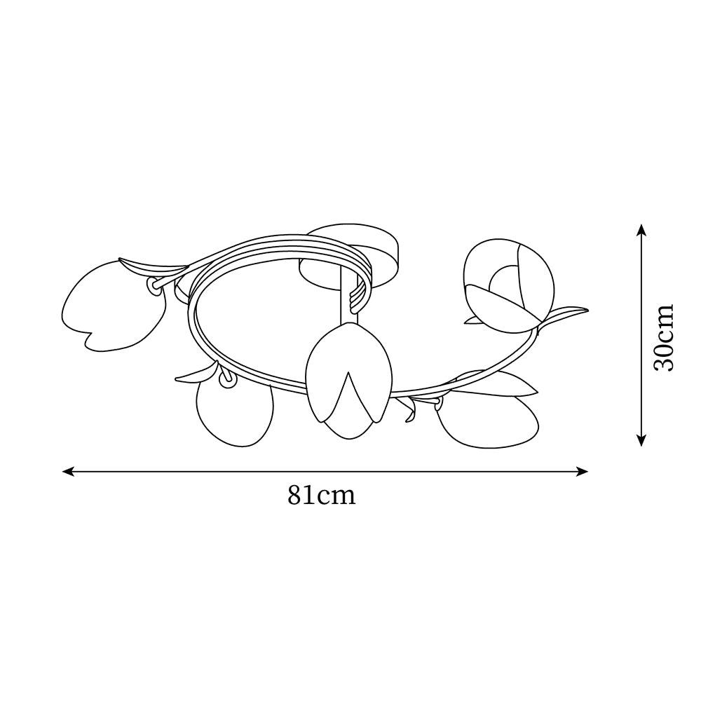 Iris 6-Light Tulip Ceiling Light