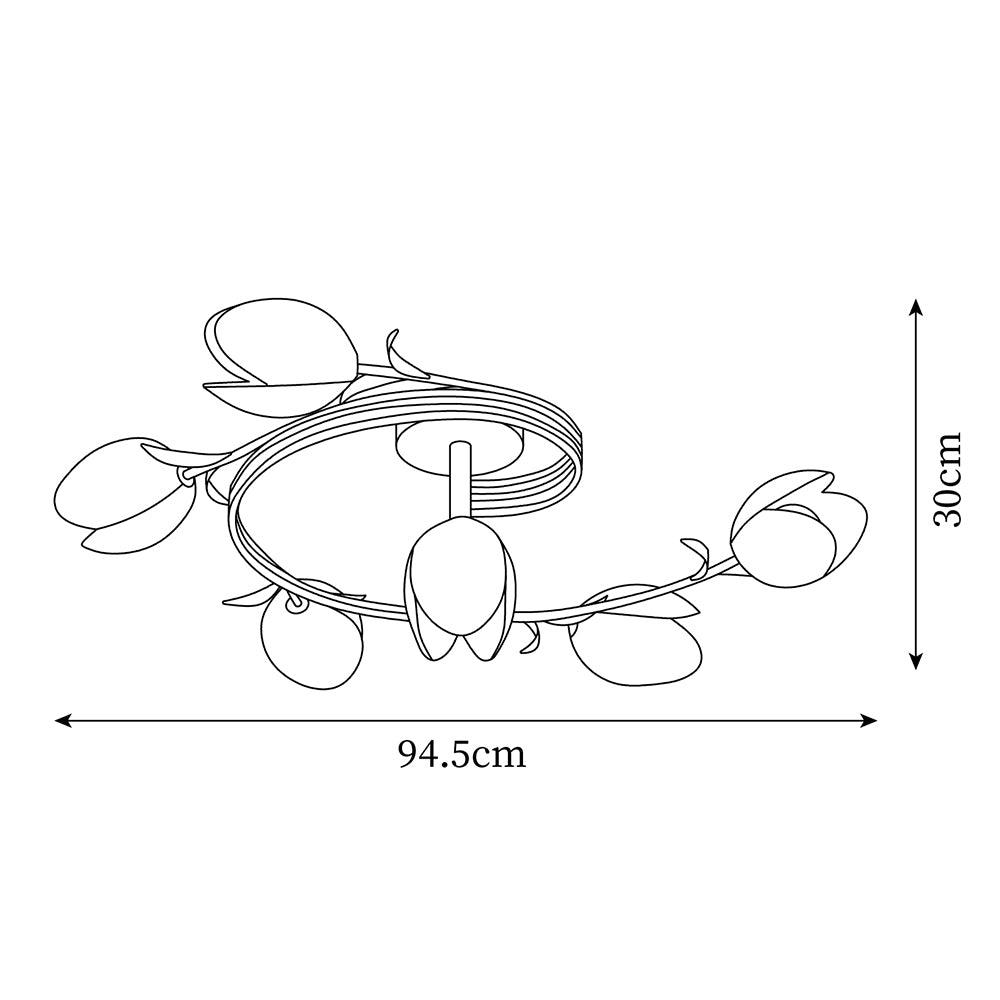 Iris 6-Light Tulip Ceiling Light