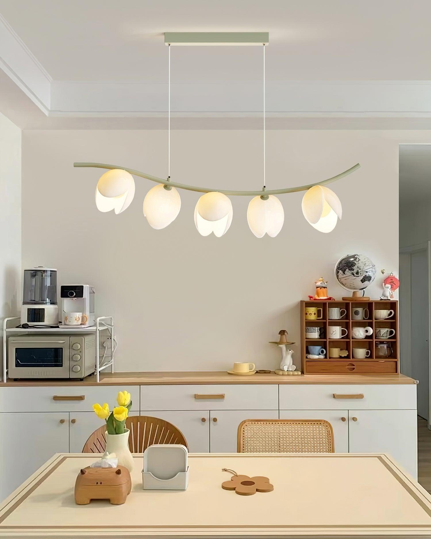 Pistachio Elegance Nordic Art Pendant Lamp-Neutral Decor