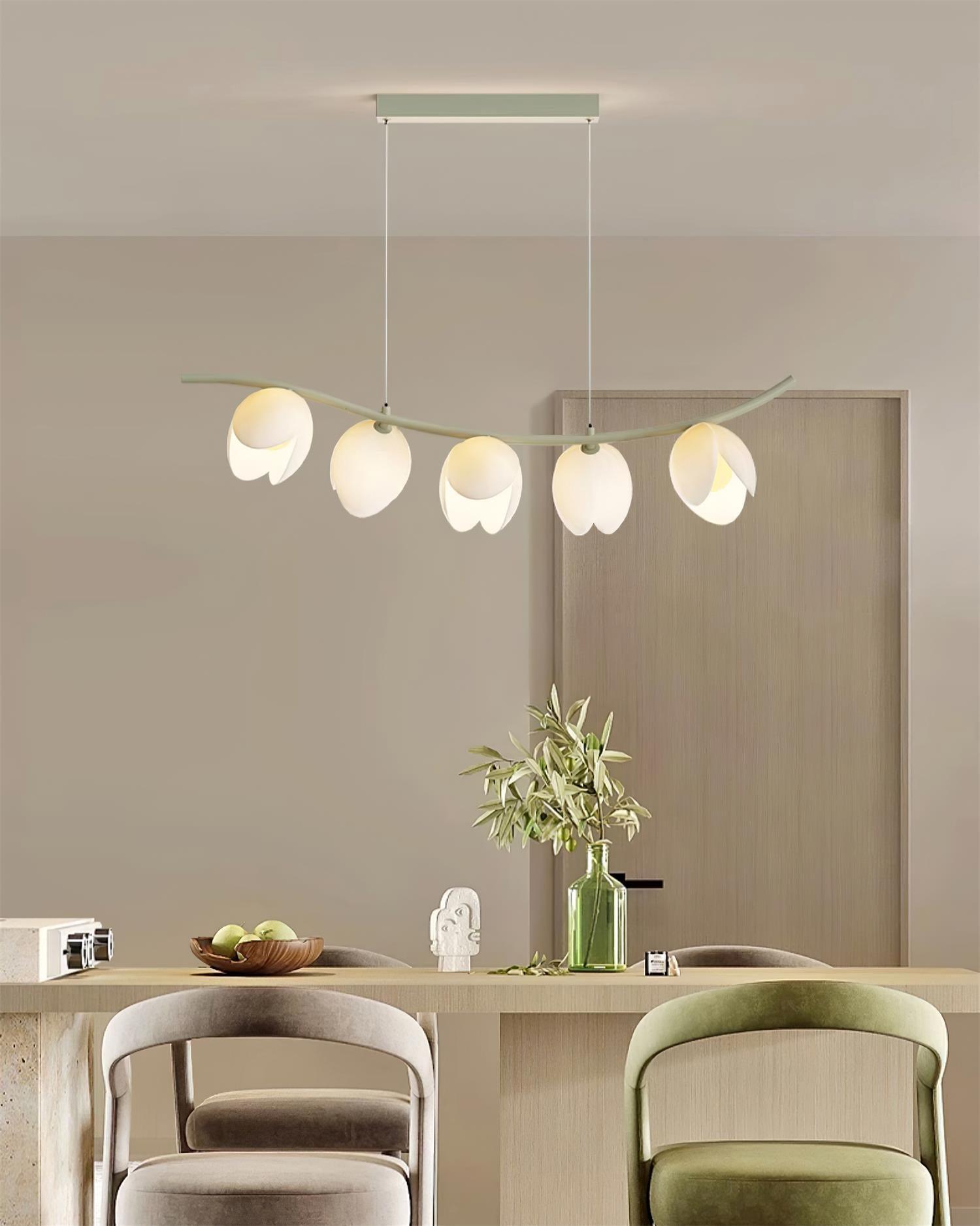 Pistachio Elegance Nordic Art Pendant Lamp-Neutral Decor