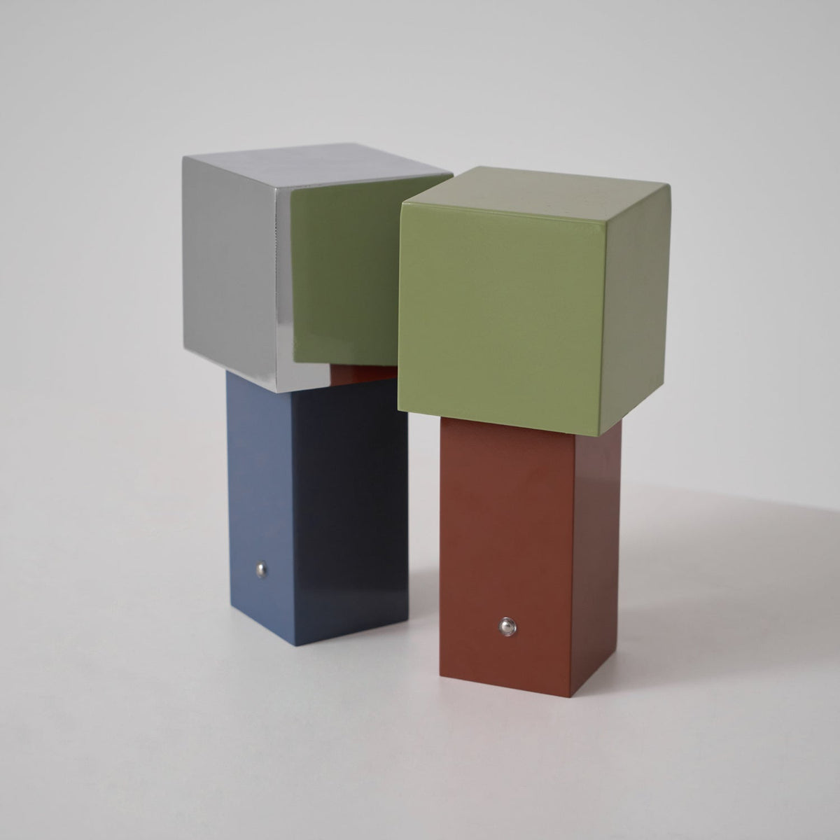 Cubic Accent Portable Table Lamp-Neutral Decor