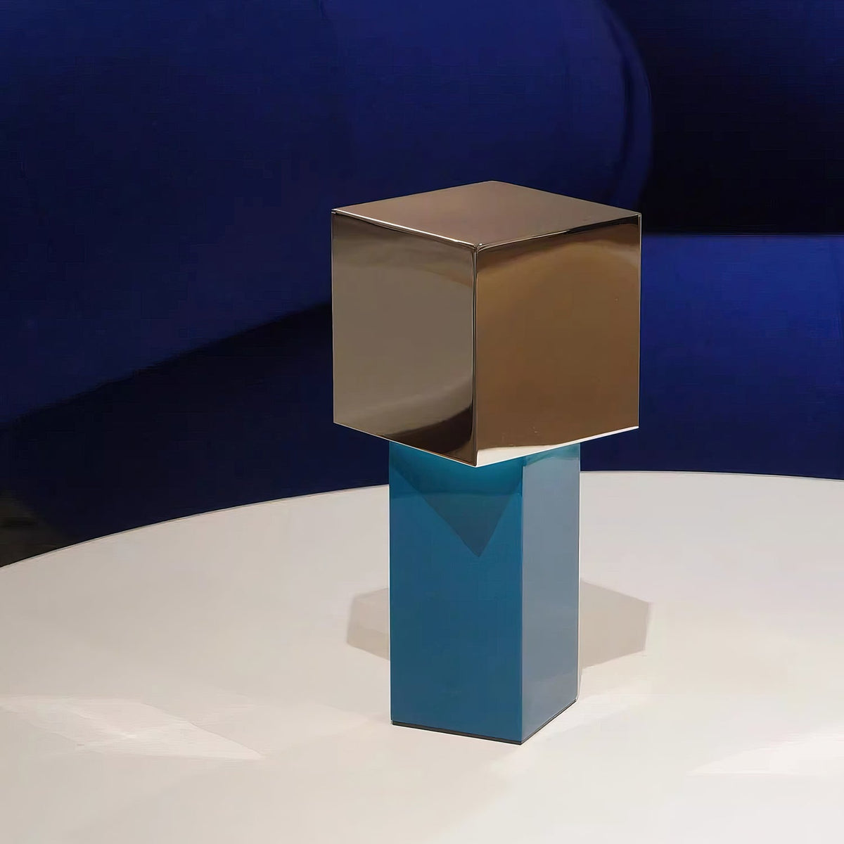 Cubic Accent Portable Table Lamp-Neutral Decor