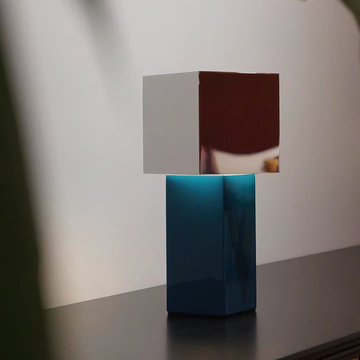 Cubic Accent Portable Table Lamp-Neutral Decor