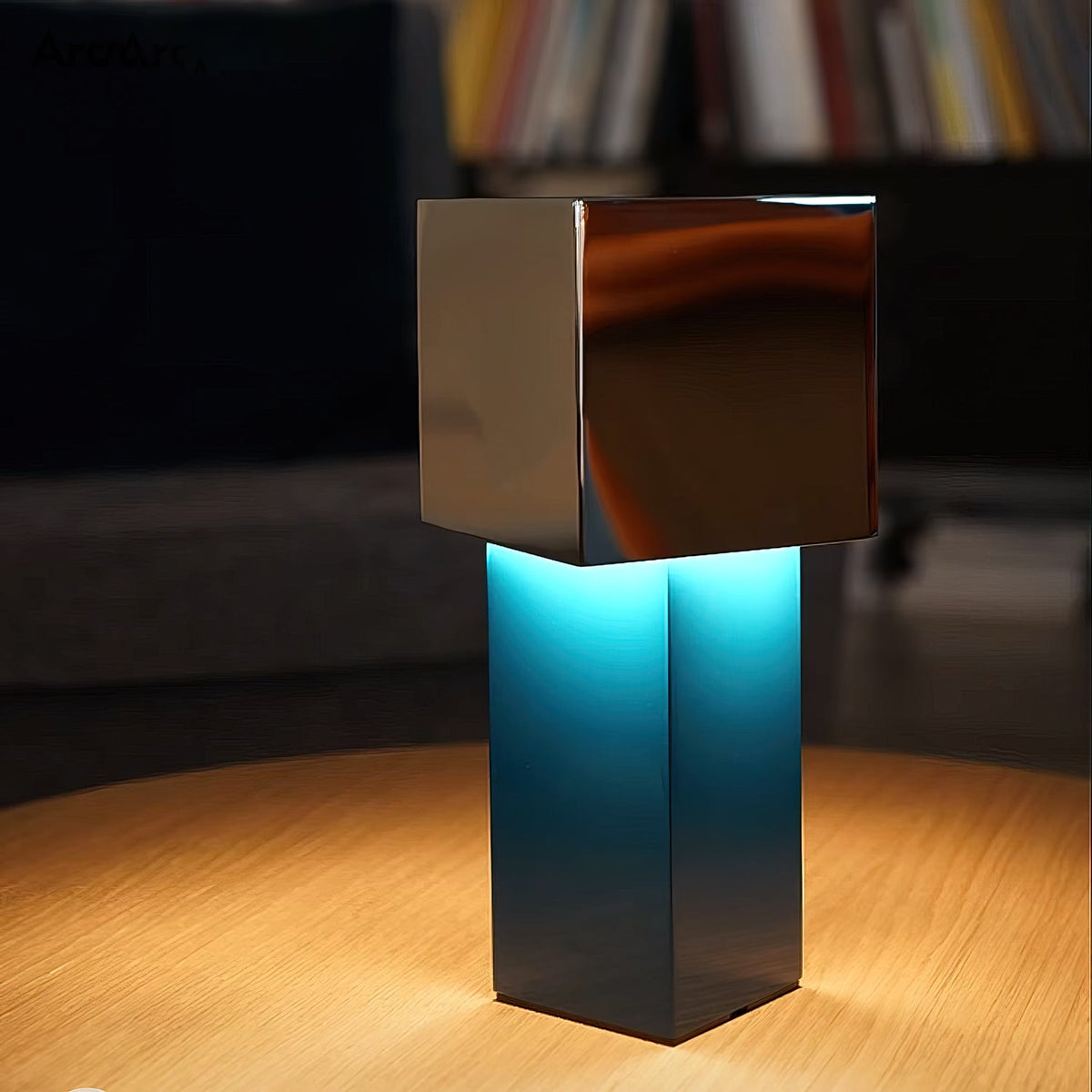 Cubic Accent Portable Table Lamp-Neutral Decor