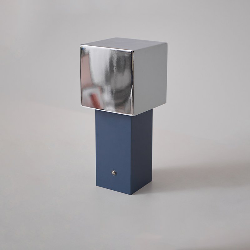 Cubic Accent Portable Table Lamp-Neutral Decor