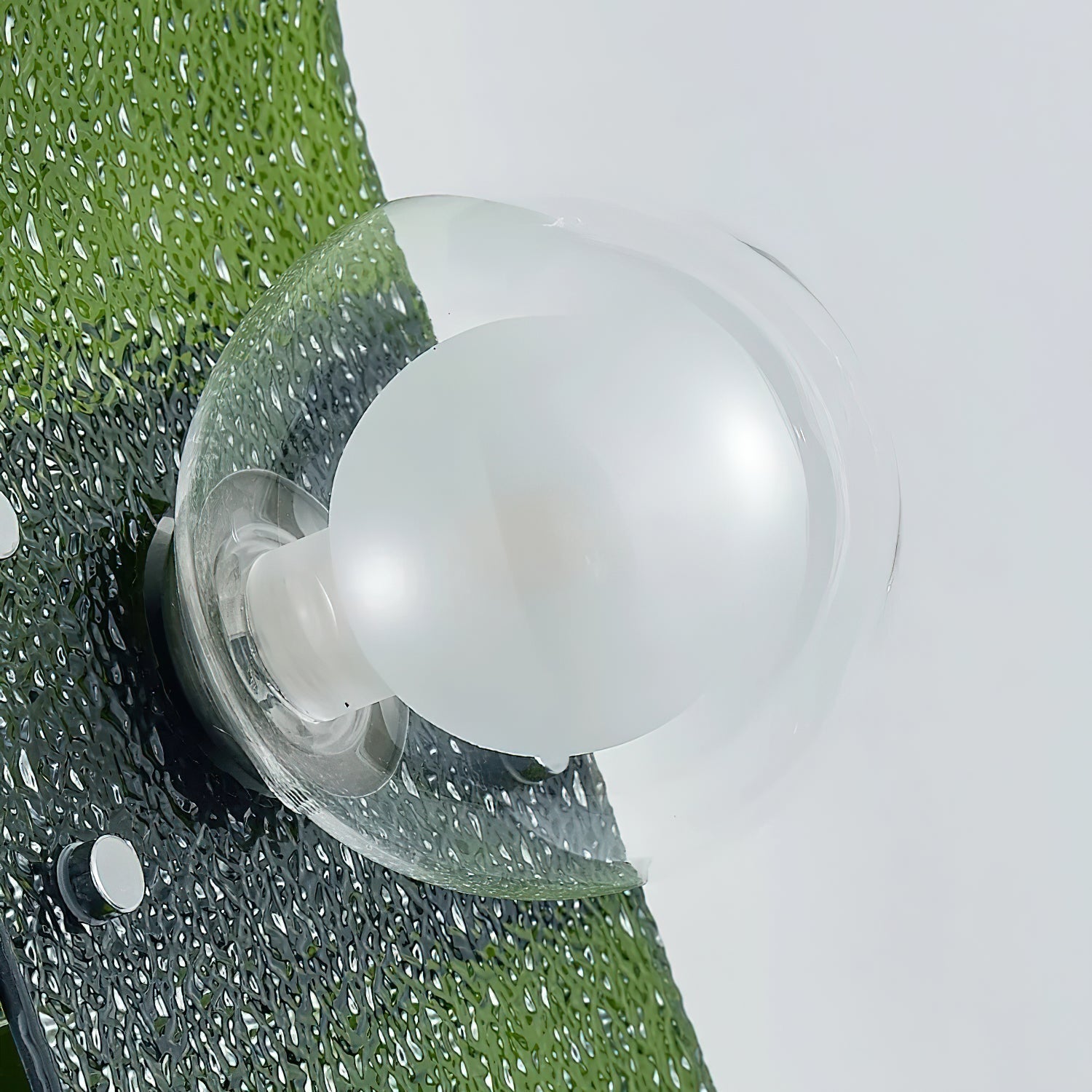 Wall Light Textured Glass Panels Dual Globes