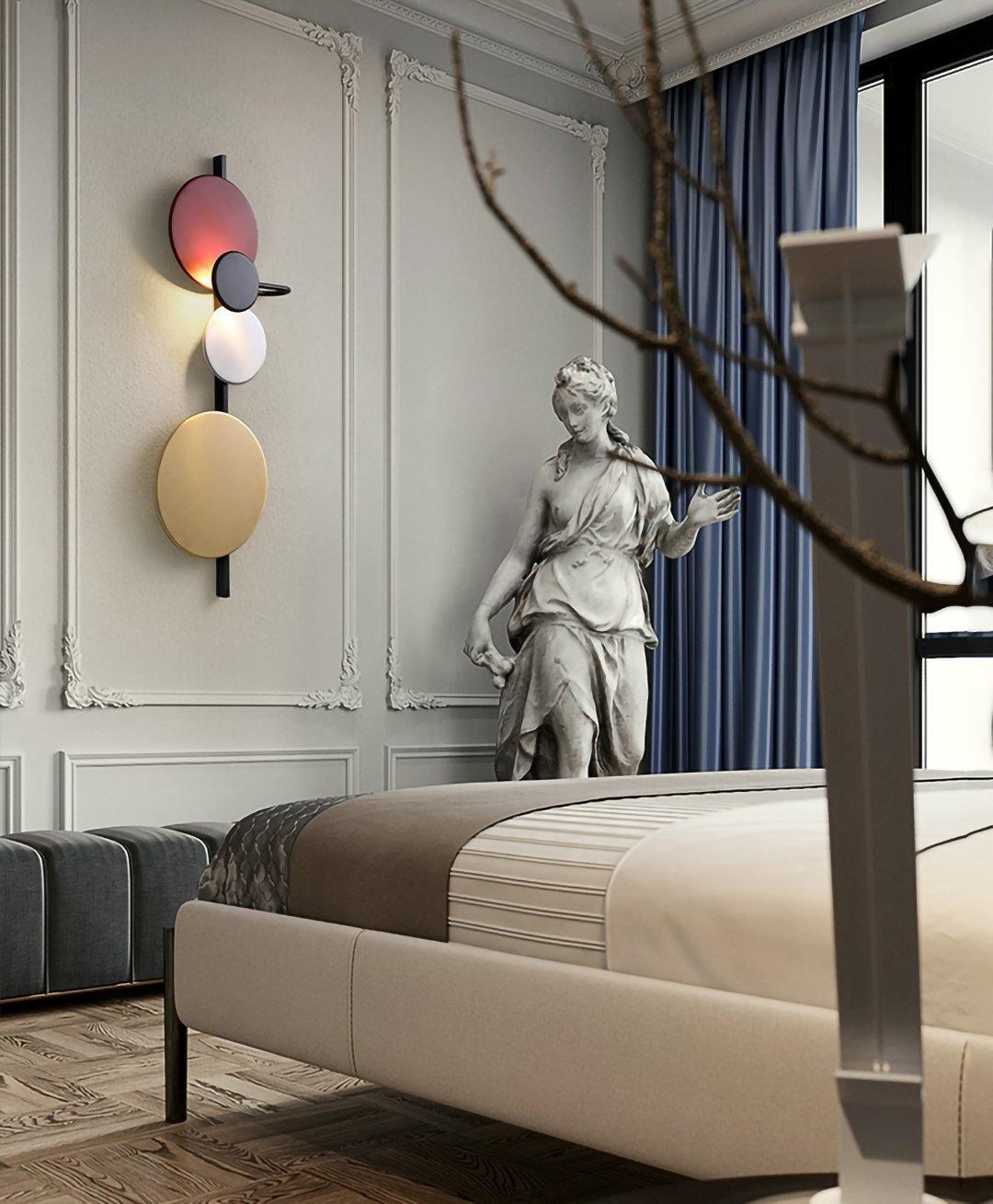 Mirq Wall Lamp Magnetic Discs Artistic-Neutral Decor