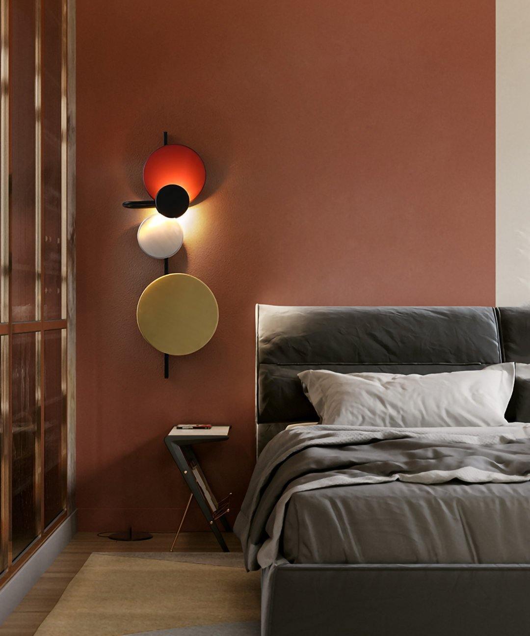 Mirq Wall Lamp Magnetic Discs Artistic-Neutral Decor