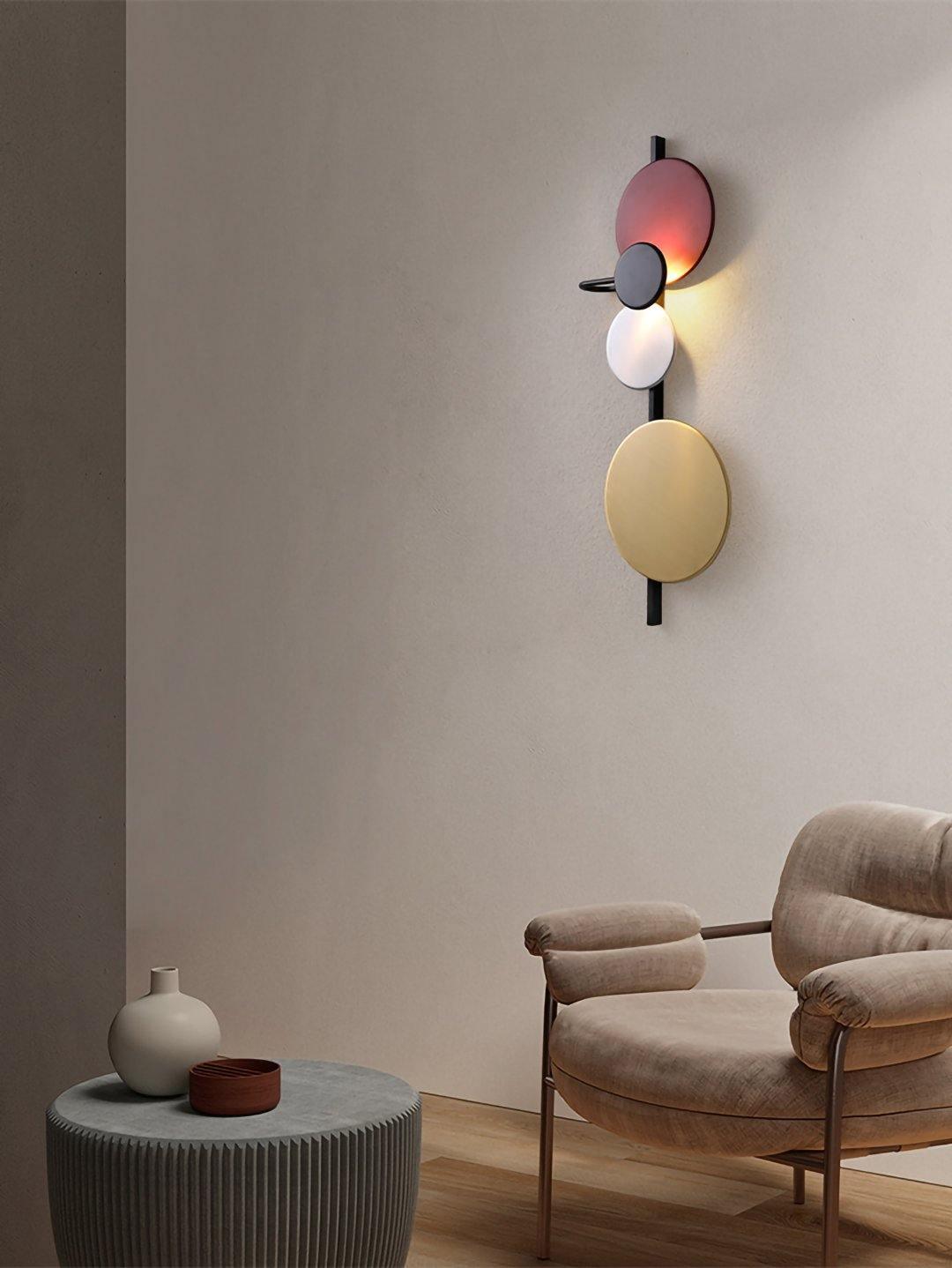 Mirq Wall Lamp Magnetic Discs Artistic-Neutral Decor