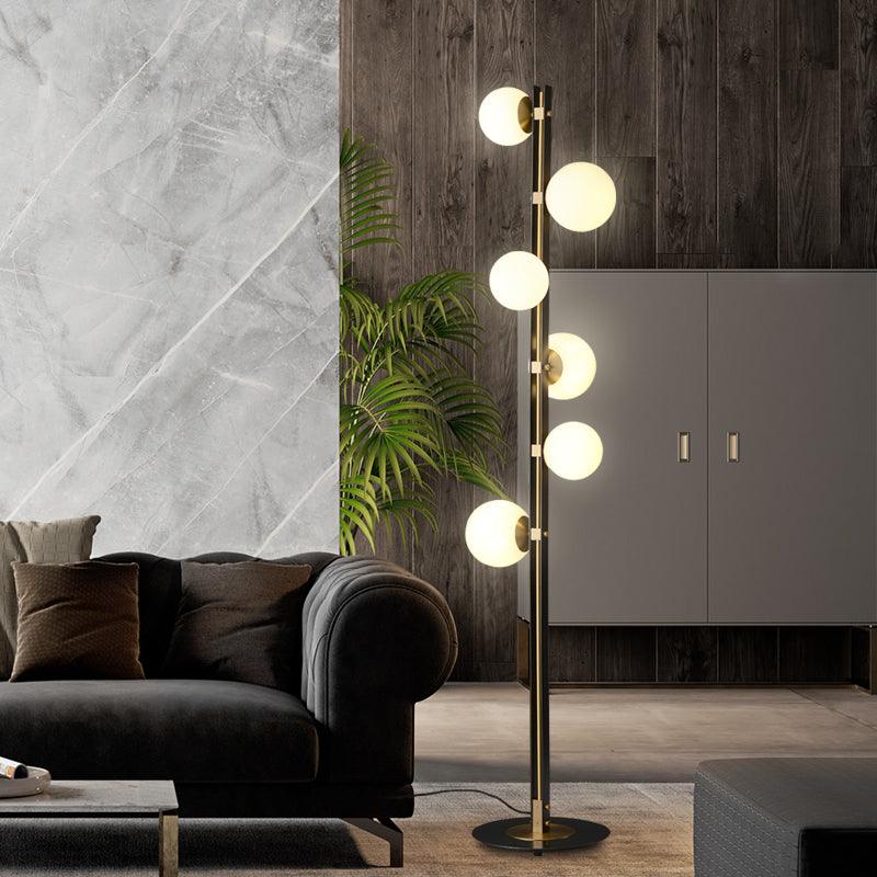 Stella Elegant Glass Floor Lamp-Neutral Decor