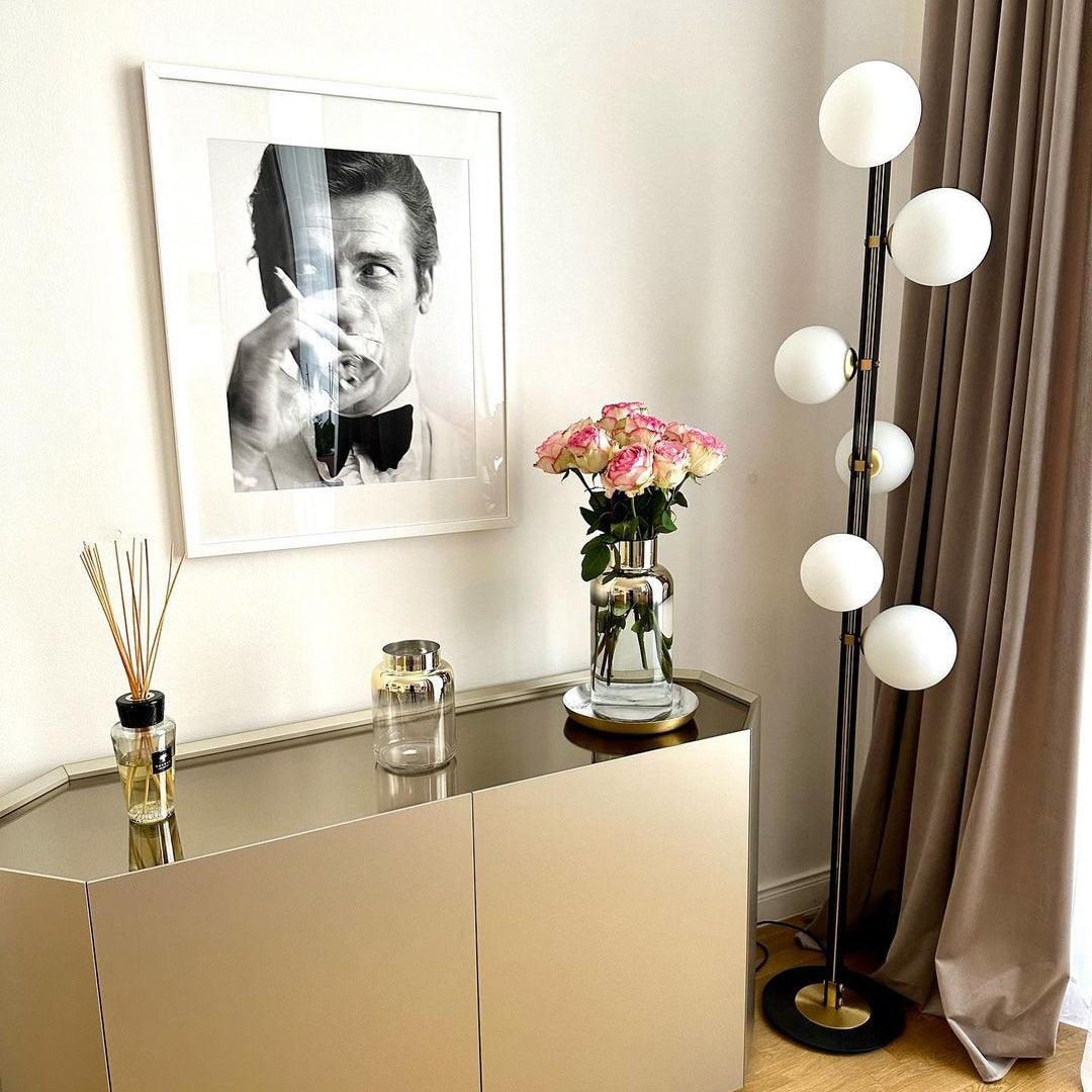 Stella Elegant Glass Floor Lamp-Neutral Decor