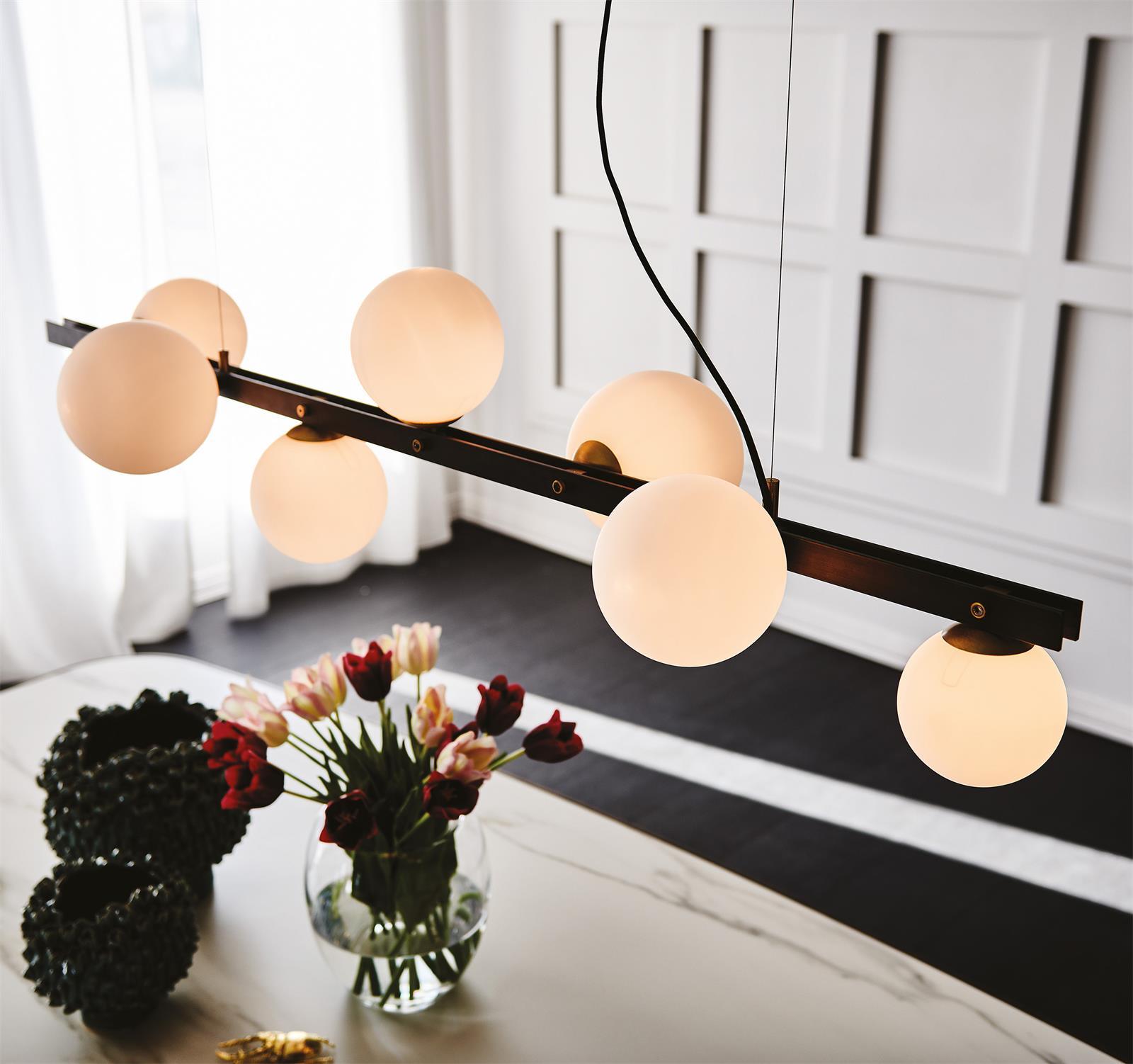 Lyra Modern Glass Pendant Lamp-Neutral Decor