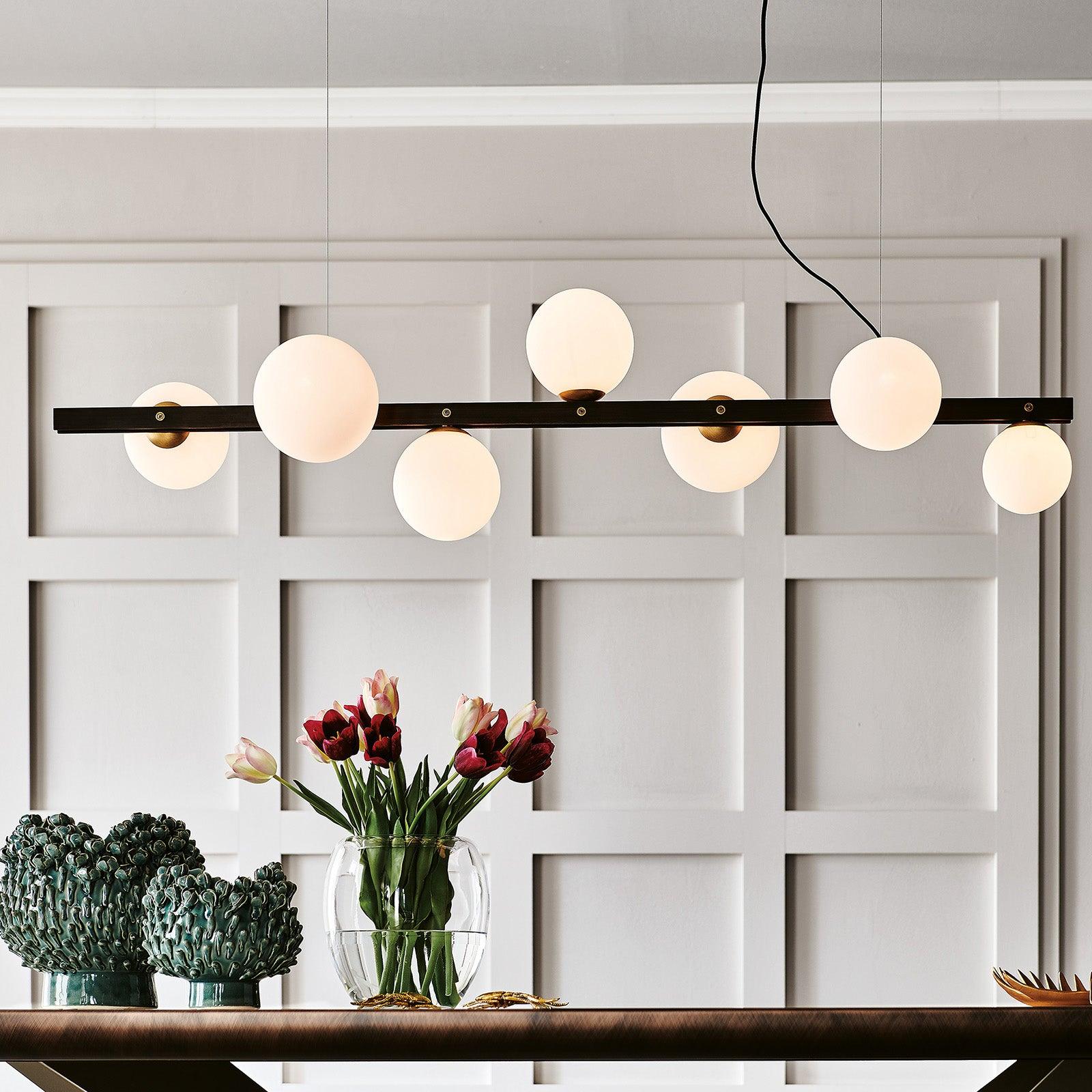 Lyra Modern Glass Pendant Lamp-Neutral Decor