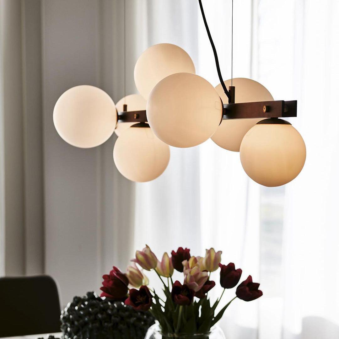 Lyra Modern Glass Pendant Lamp-Neutral Decor