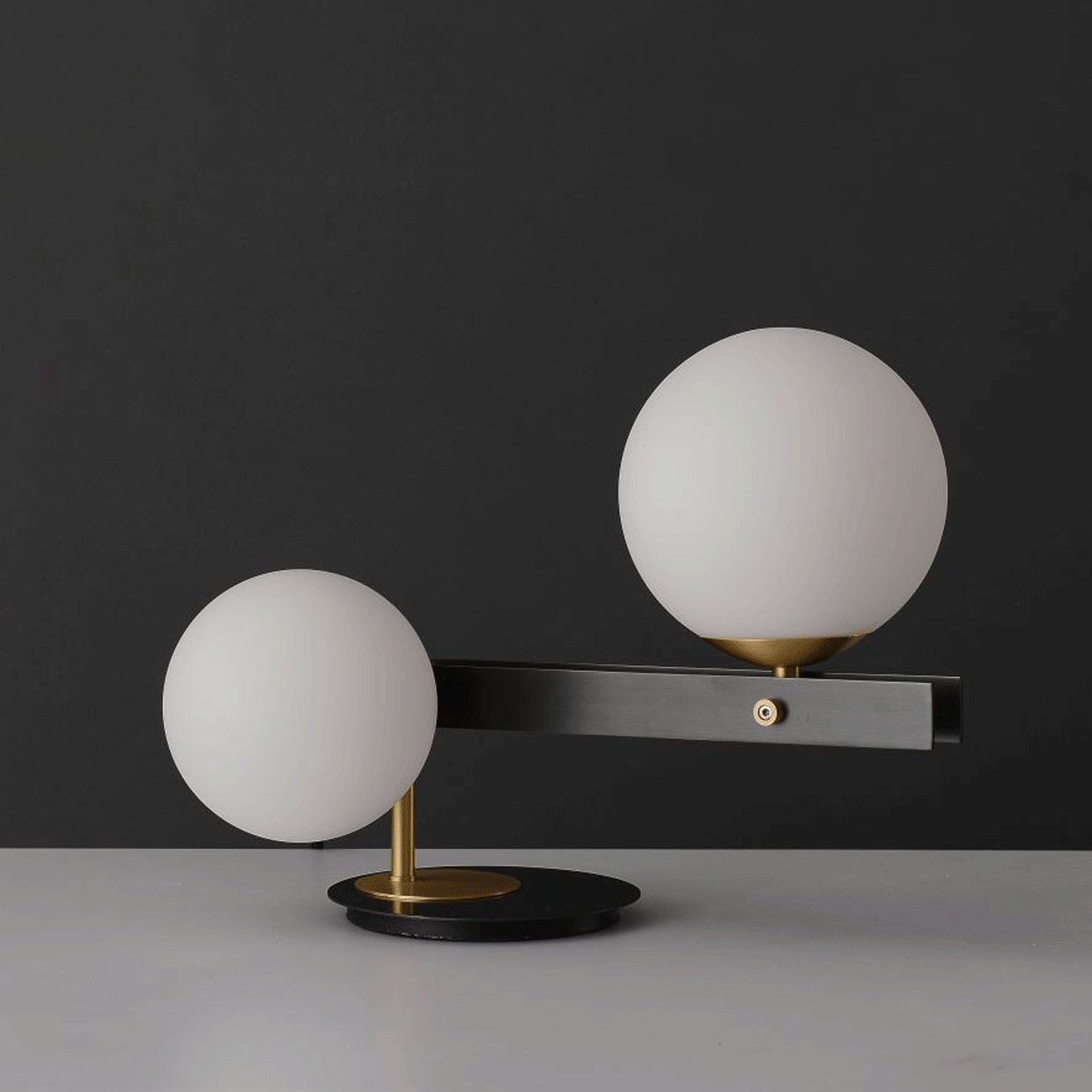 Liora Contemporary Glass Table Lamp-Neutral Decor