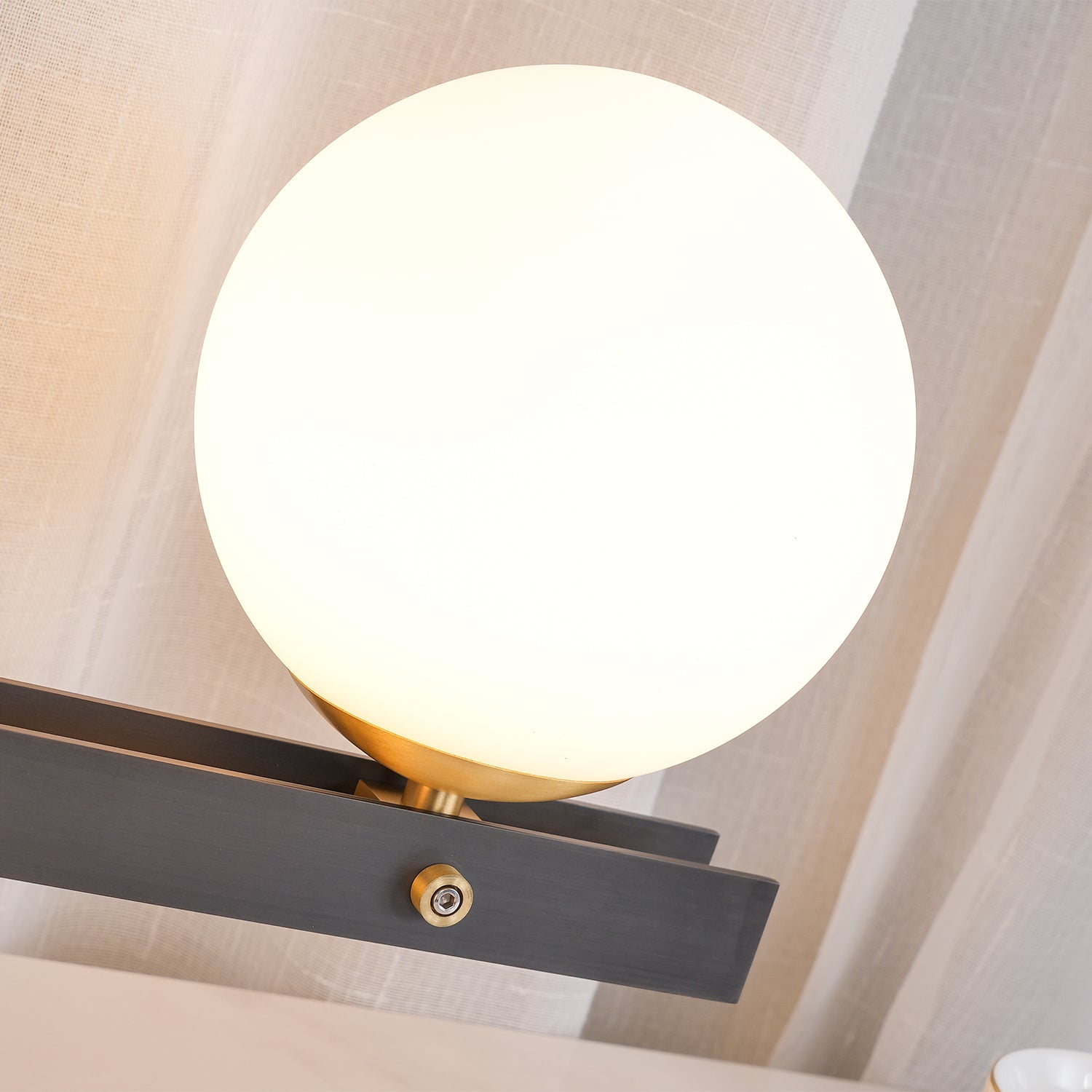 Liora Contemporary Glass Table Lamp-Neutral Decor