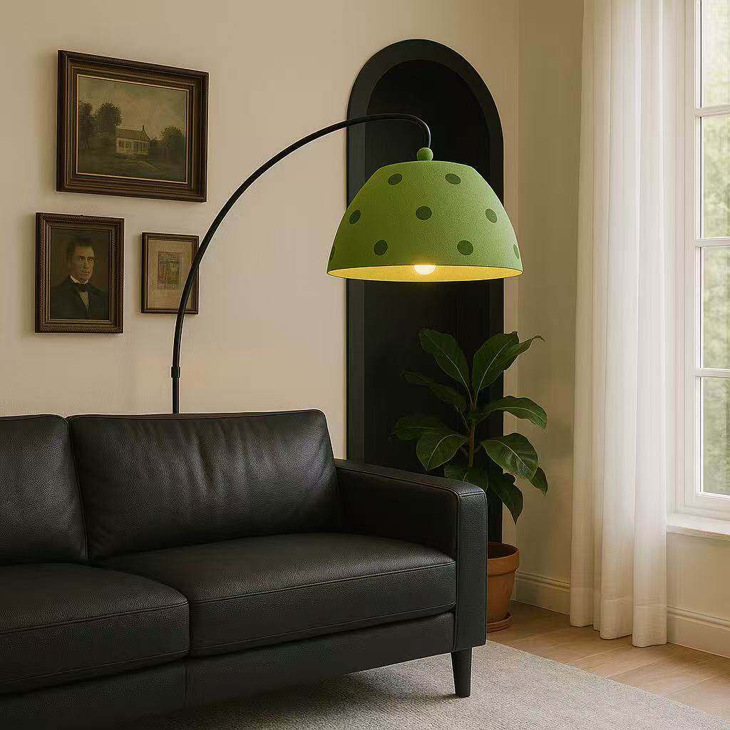 Playful Arc Floor Lamp-Neutral Decor