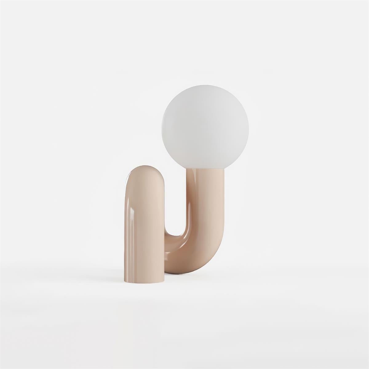 Aveny Lamp Playful N Shape All White-Neutral Decor