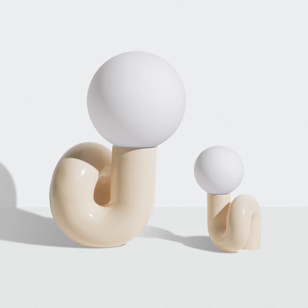 Aveny Lamp Playful N Shape All White-Neutral Decor