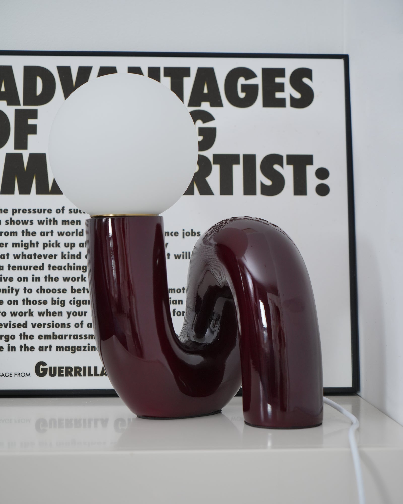 Aveny Lamp Playful N Shape All White-Neutral Decor