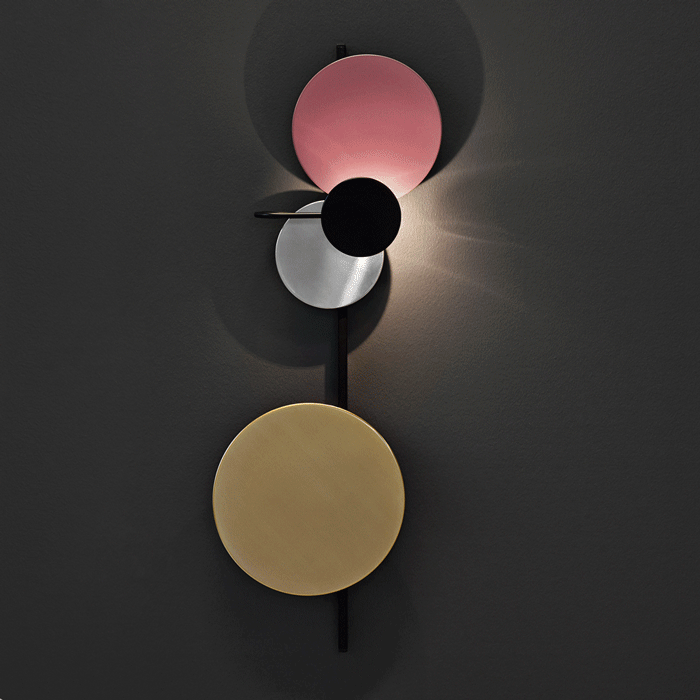Mirq Wall Lamp Magnetic Discs Artistic-Neutral Decor