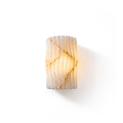 Fluted Alabaster Wall Sconce