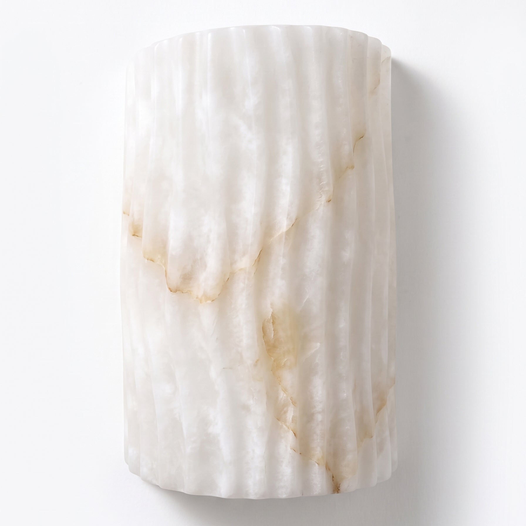 Fluted Alabaster Wall Sconce