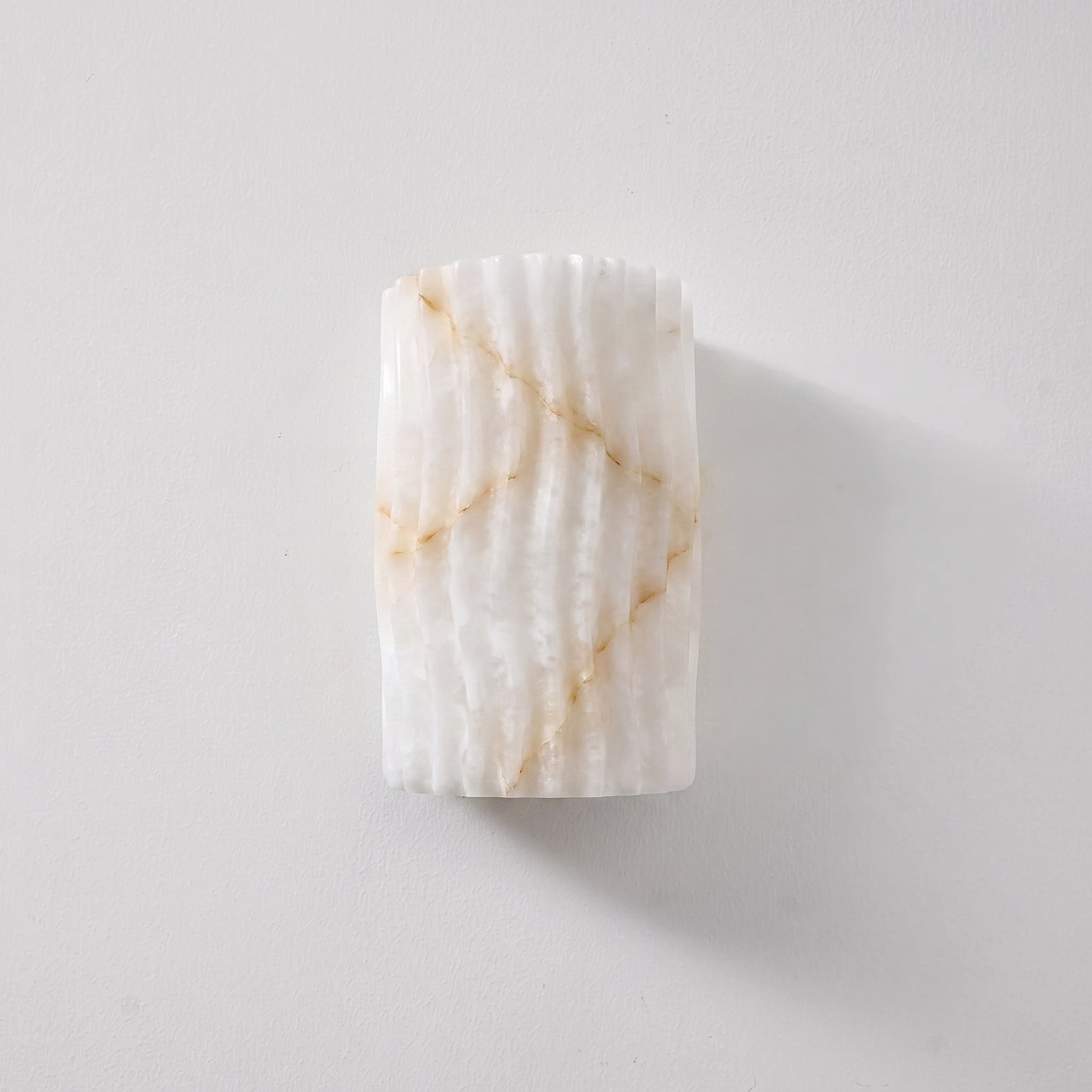 Fluted Alabaster Wall Sconce