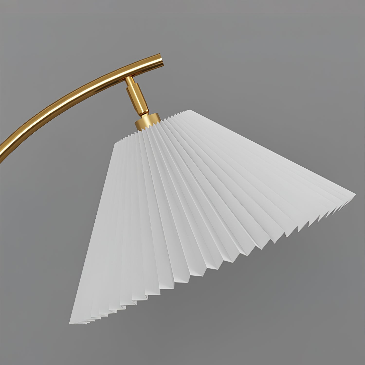 Arcora Pleated Arc Floor Light-Neutral Decor