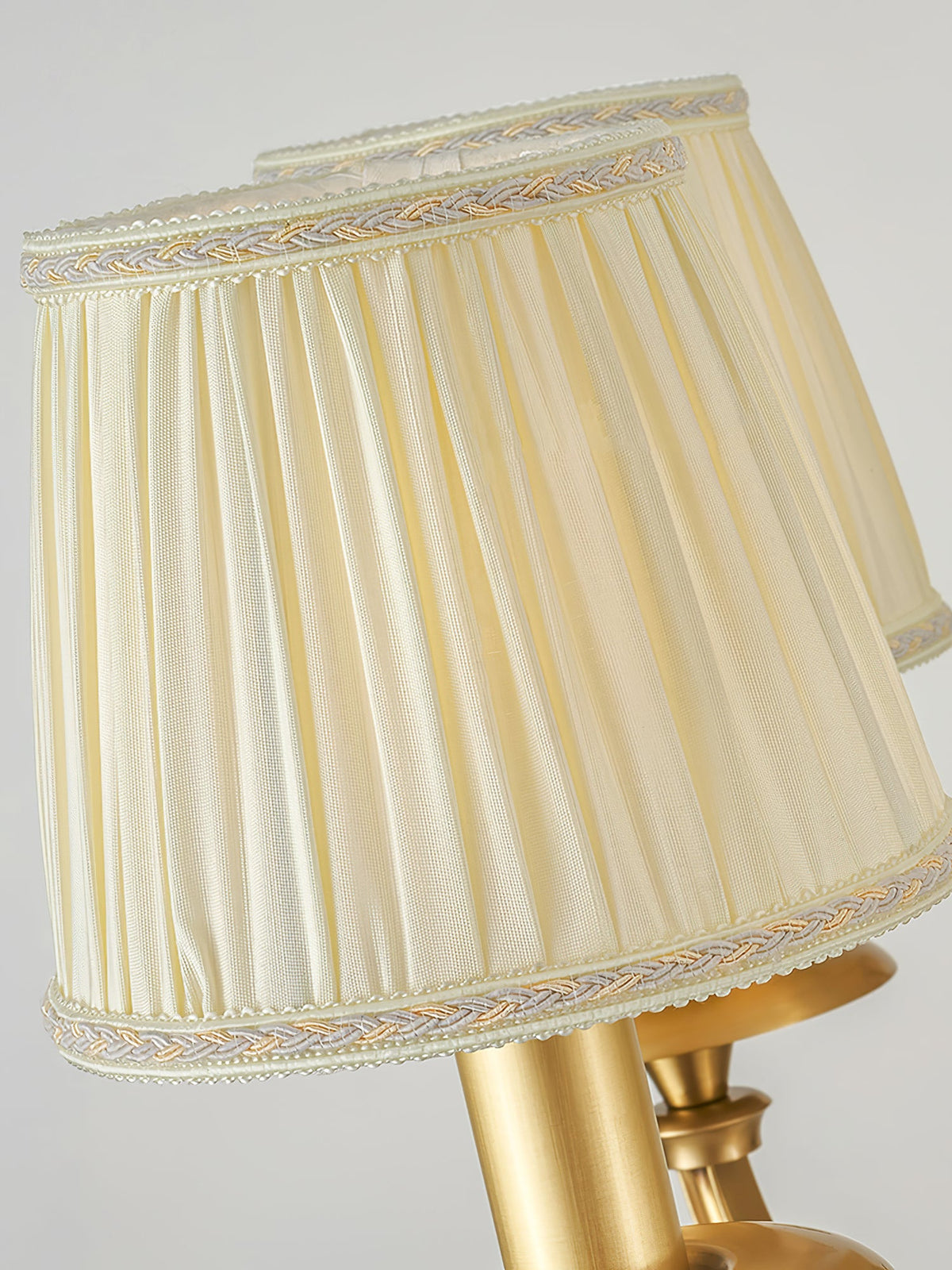Pleated Brass Chandelier