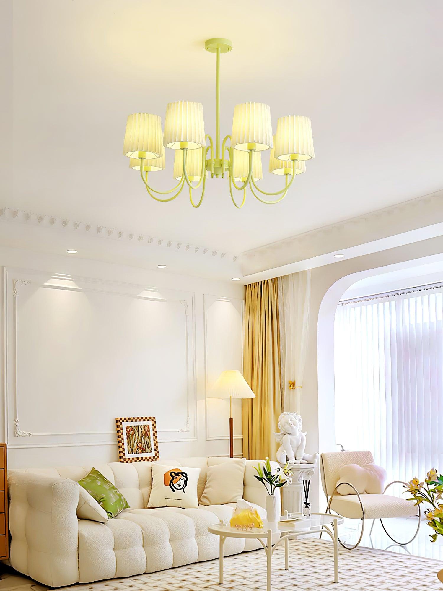 Isolora Fabric Chandelier-Neutral Decor