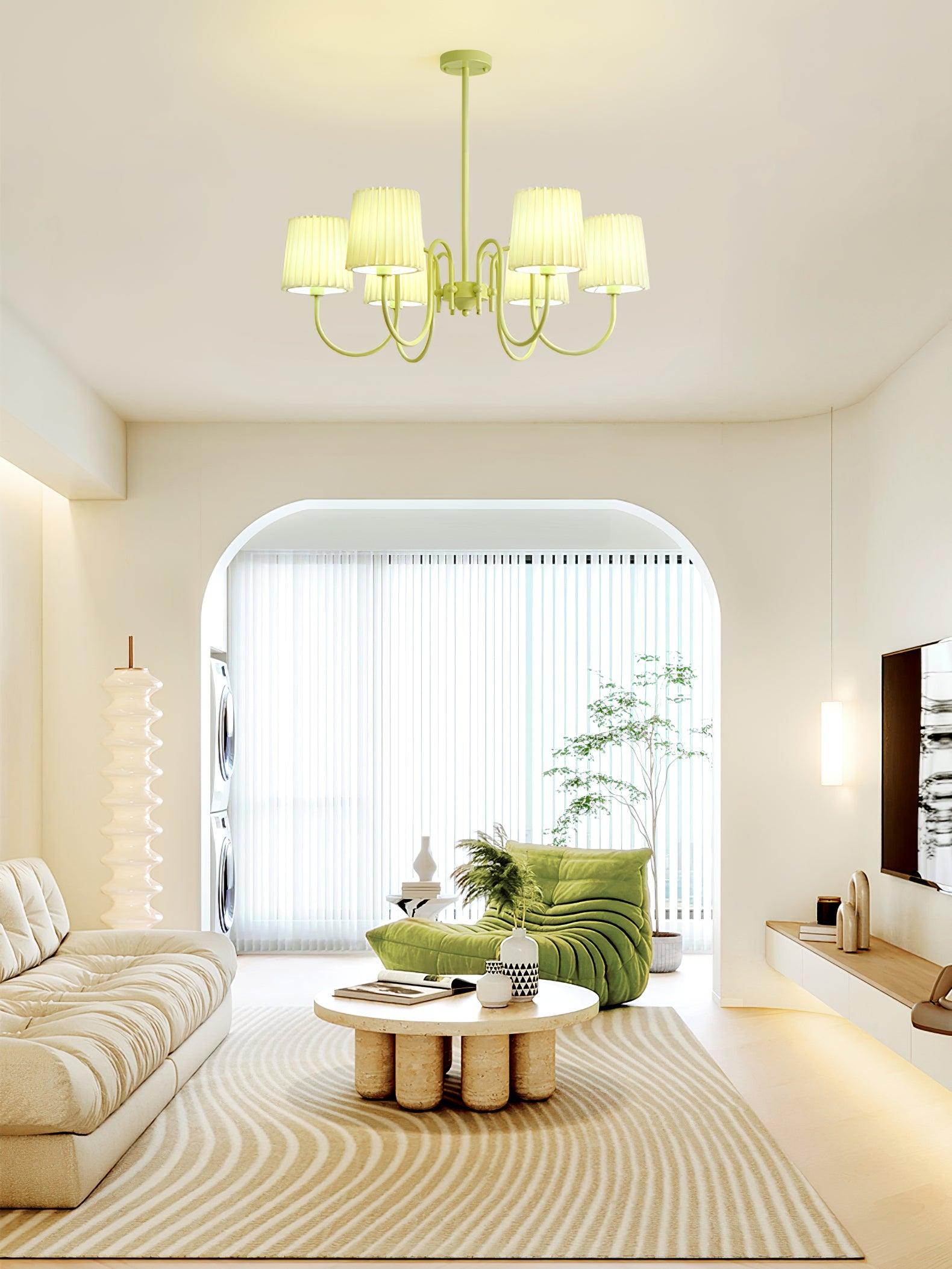 Isolora Fabric Chandelier-Neutral Decor