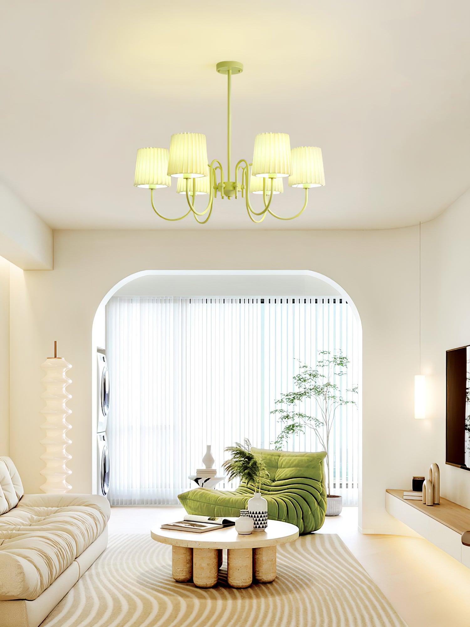 Isolora Fabric Chandelier-Neutral Decor