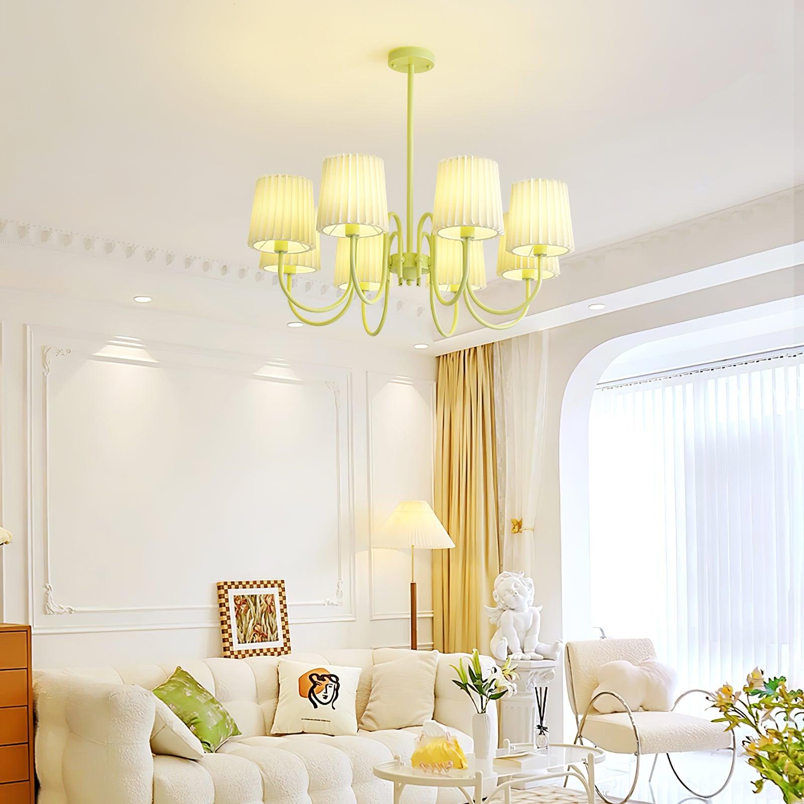Isolora Fabric Chandelier-Neutral Decor
