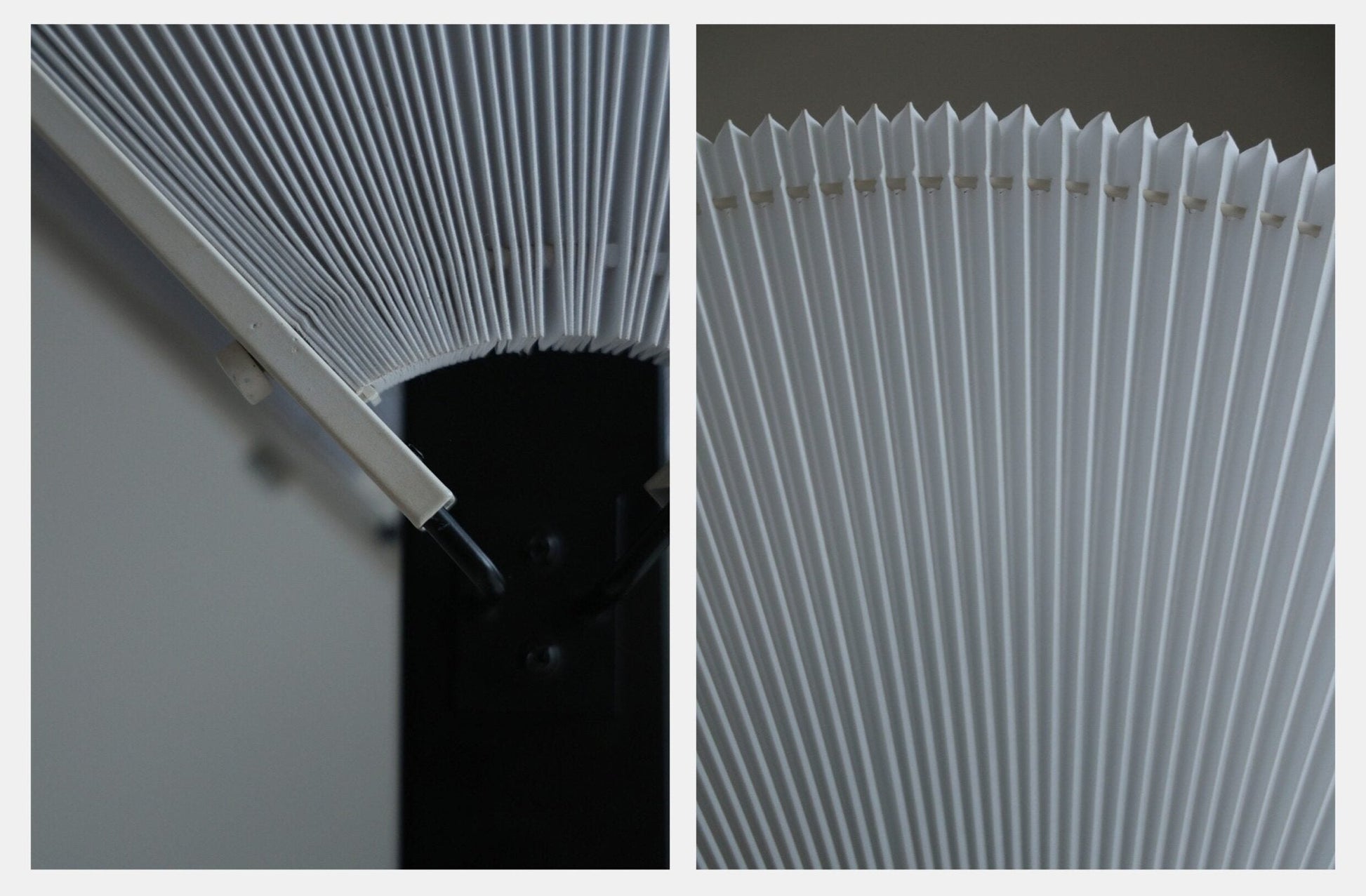 Pleated Fan Floor Lamp-Neutral Decor