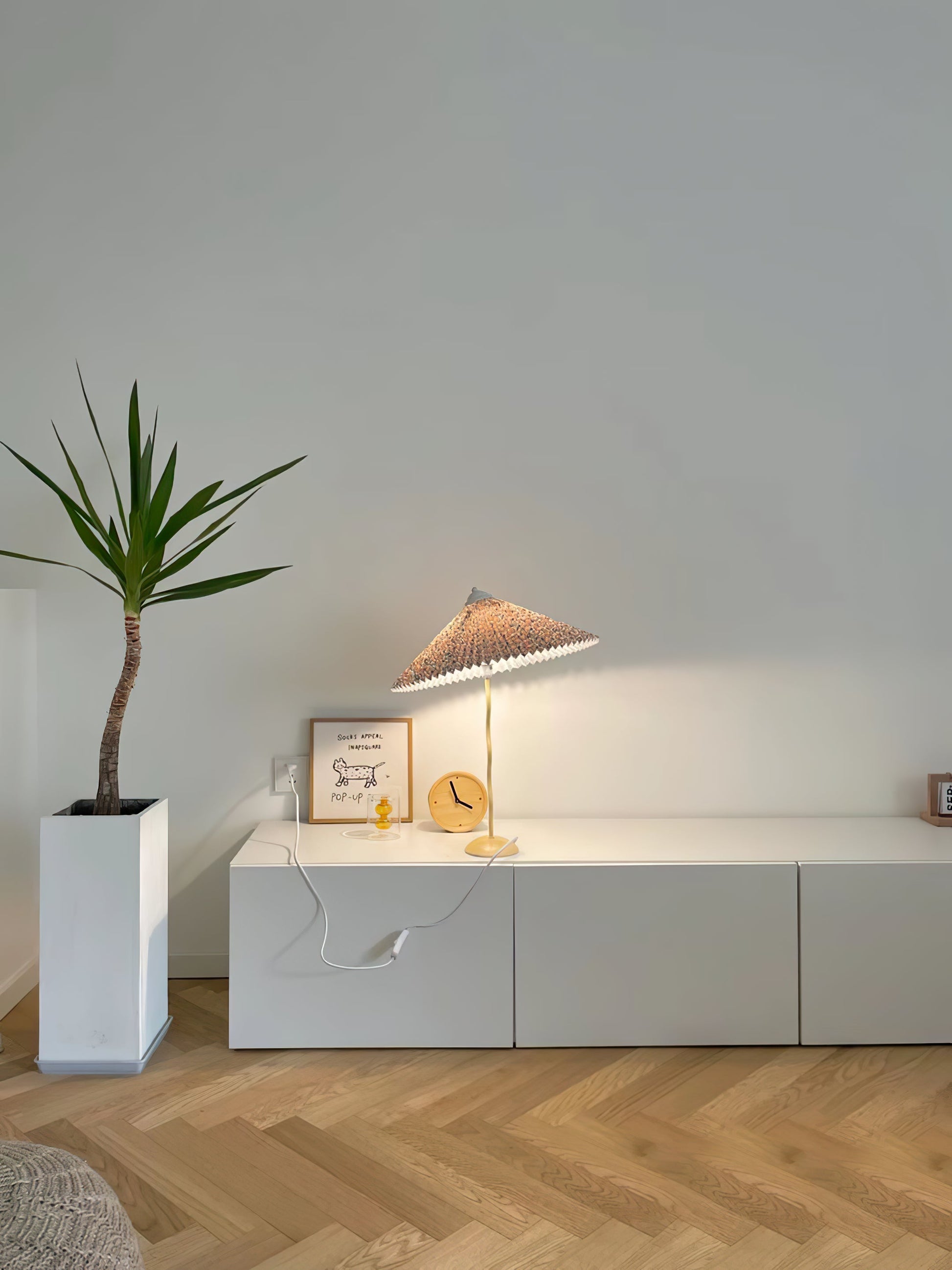 Krenis Fabric Artistic Table Lamp-Neutral Decor