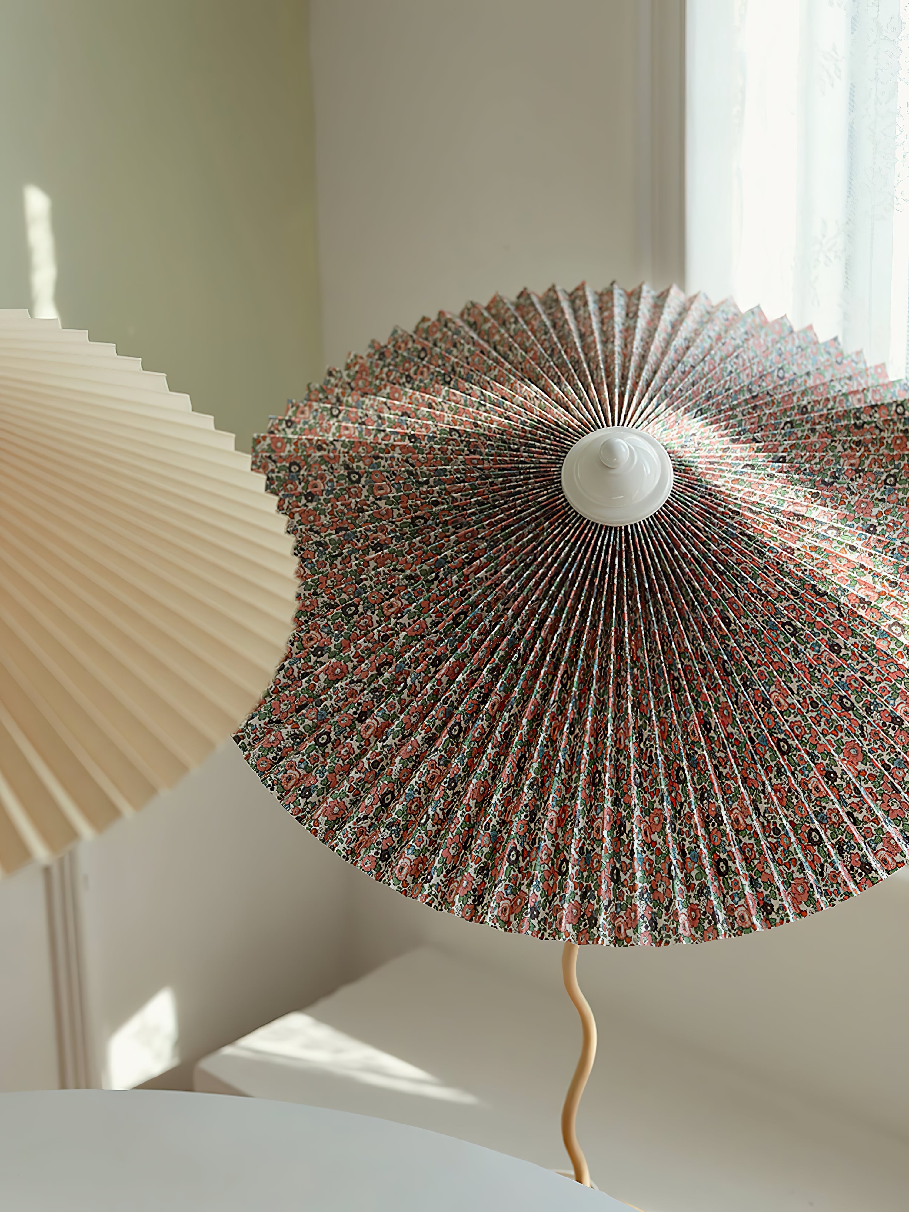 Krenis Fabric Artistic Table Lamp-Neutral Decor