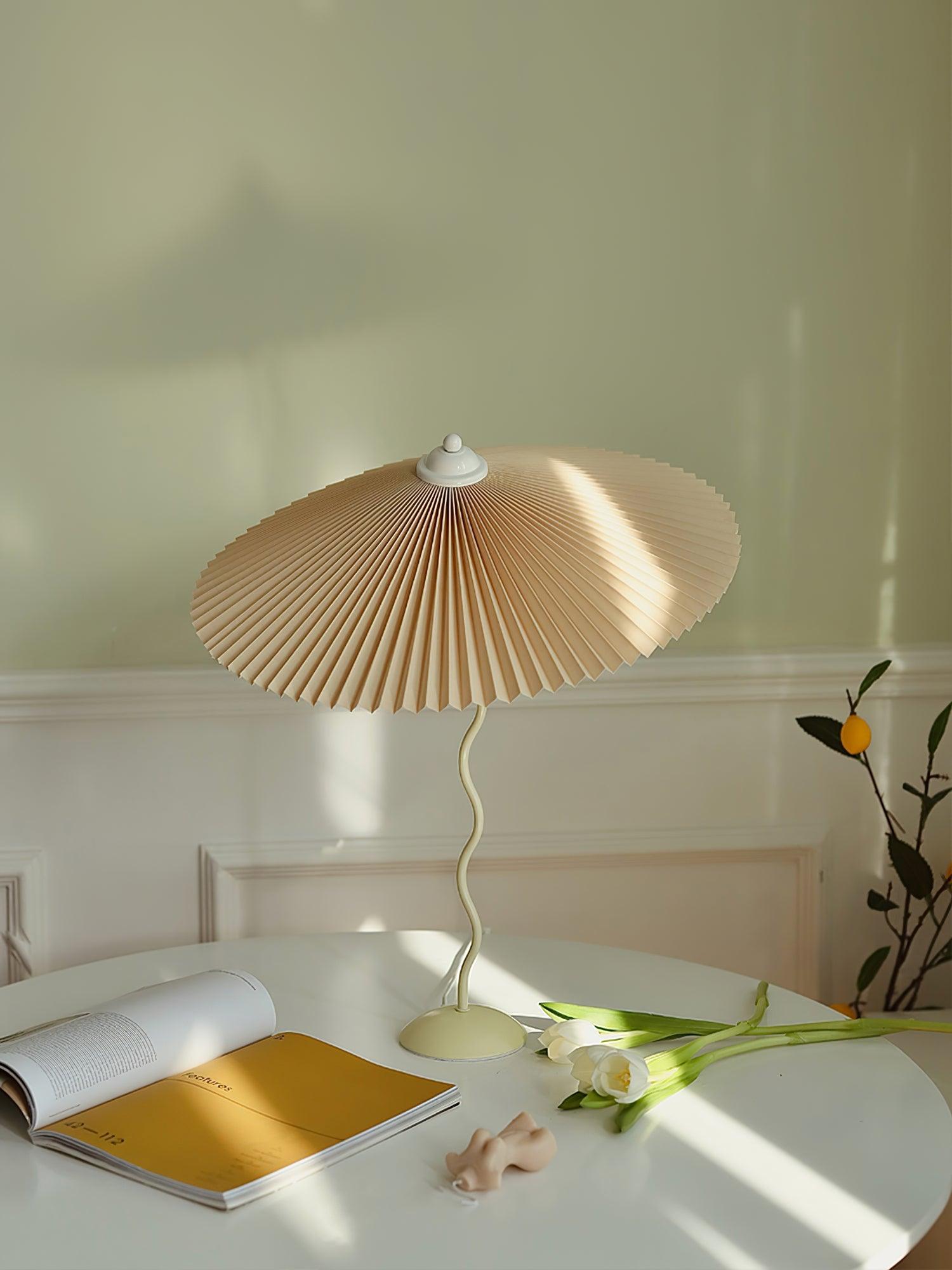 Krenis Fabric Artistic Table Lamp-Neutral Decor