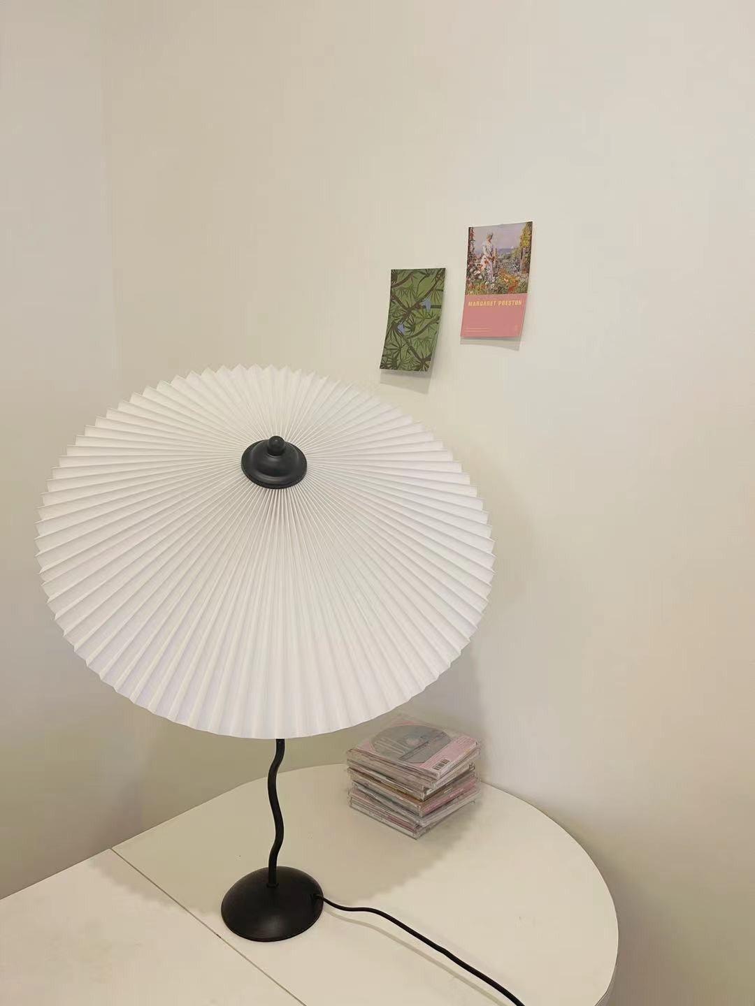 Krenis Fabric Artistic Table Lamp-Neutral Decor