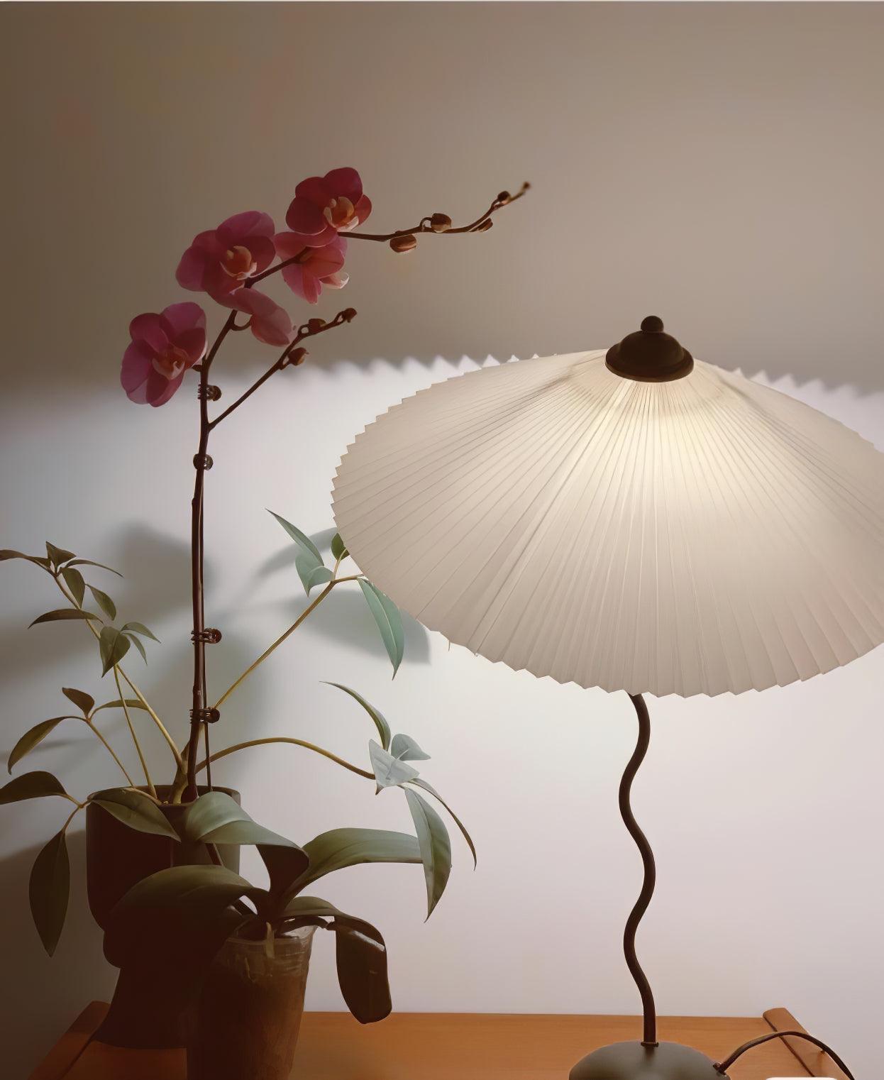 Krenis Fabric Artistic Table Lamp-Neutral Decor